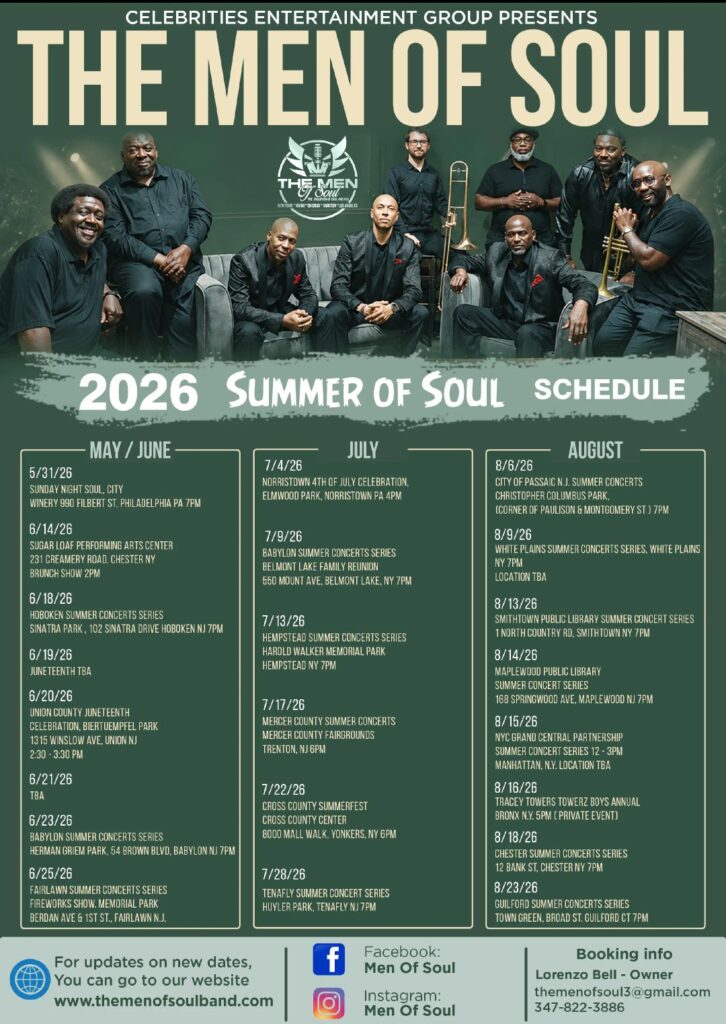 Men of Soul 2026 Summer Schedule