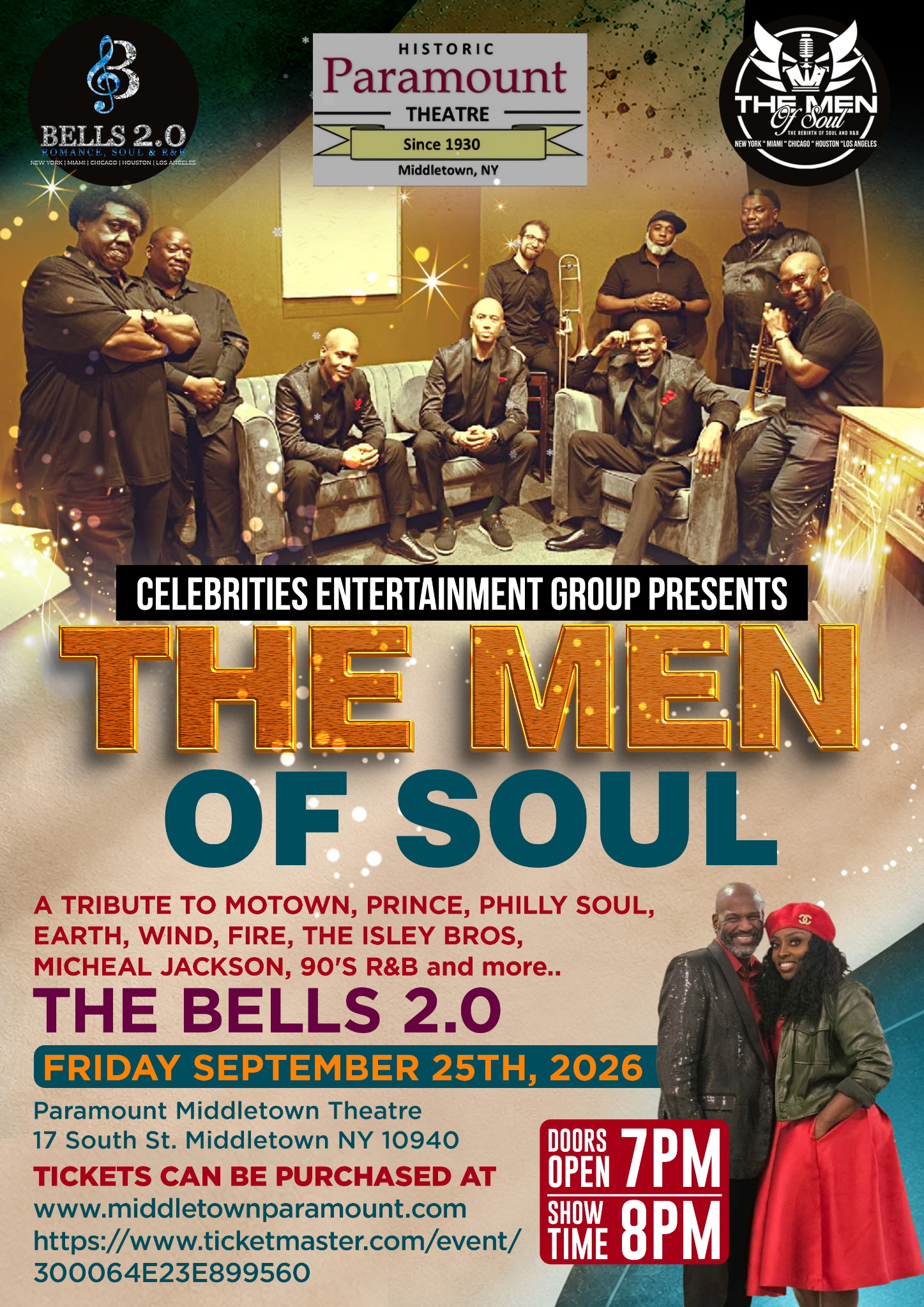The Men of Soul at the Paramount Theatre in Middletown, New York - September 25, 2026